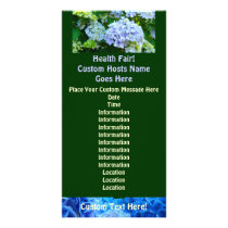 Health Fair! Custom Event Cards Blue Green Garden