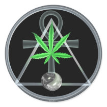 Health, happiness, and wellness round sticker