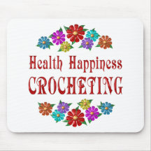 Health Happiness Crocheting Mousepad
