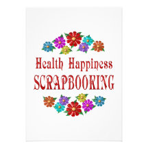 Health Happiness Scrapbooking Custom Invitation