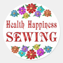 Health Happiness Sewing Sticker