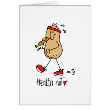 Health Nut T-shirts and Gifts Greeting Card