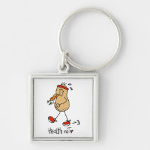 Health Nut T-shirts and Gifts Keychains