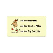 Health Nut T-shirts and Gifts Custom Address Labels