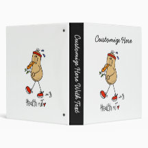 Health Nut T-shirts and Gifts Vinyl Binders