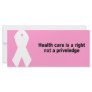 Healthcare is a right not a priveledge rack card design
