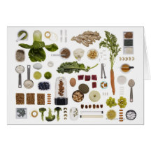 Healthy food grid on a white background. greeting cards