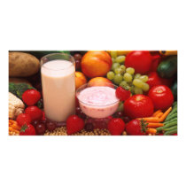 Healthy food photo card template
