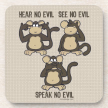 Hear No Evil Monkeys - New Coasters