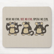 Hear No Evil Monkeys - New Mousepads