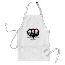 Hear no evil, see no evil, speak no evil Apron