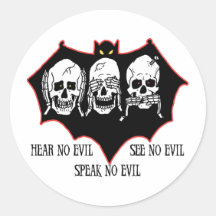 Hear no evil, see no evil, speak no evil Stickers