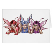 Hear, Speak, See No Evil Greeting Cards