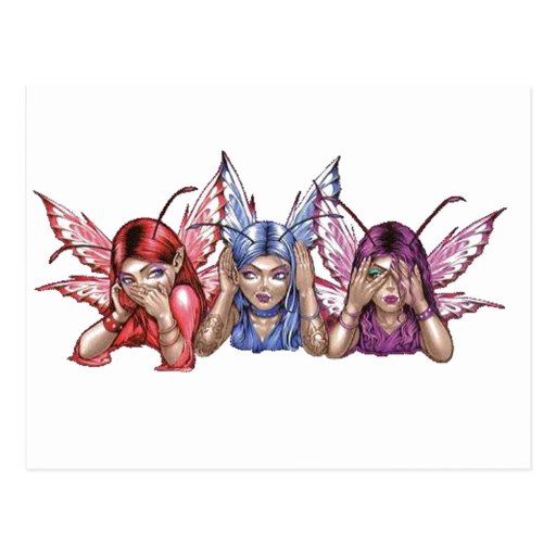 Hear, Speak, See No Evil Post Cards