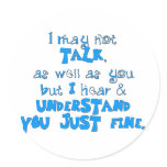 Hear & Understand Round Stickers