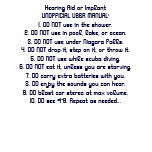 Hearing Aid or ImplantUNOFFICIAL USER MANUAL:1.... t-shirts