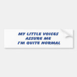 Hearing Voices Humour Bumper Sticker