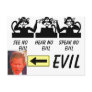 hearnoseeno_funny, SATAN, arrow, see no     Hea... Post Card