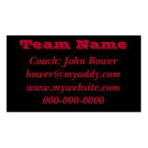 Heart Acronym Hockey Business Cards