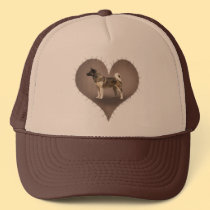 Heart Akita hats
