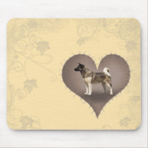 Heart Akita mousepads