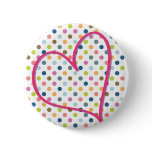 Heart and Colorful Dots Button