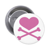 heart and crossbones soft pink