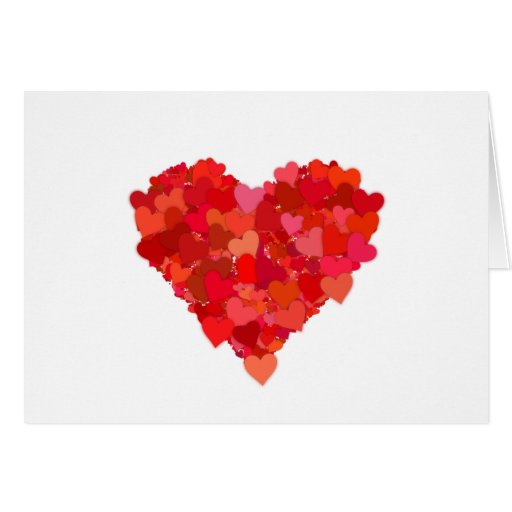 heart and love symbol in red greeting cards