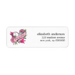 Heart and Roses Address Labels
