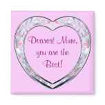 Heart and roses fridge magnets