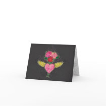 Heart and Roses Notecard
