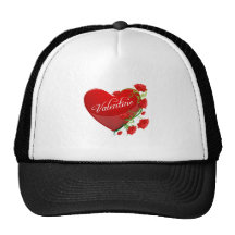 Heart and Roses Valentine Trucker Hats