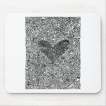 Heart and Symbols Mouse Pads