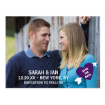 Heart Arrow Photo Save the Date Postcards