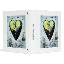 Heart art messy expressive scarred modern painting binders