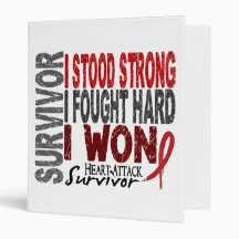 Heart Attack Survivor 4 Heart Disease Vinyl Binder