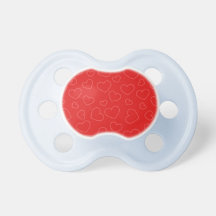 Heart Background Pattern Pacifier