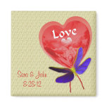 Heart Balloon Wedding Favour Magnet