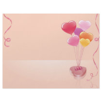 Heart balloons & chocolates