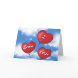 Heart balloons I love you cards