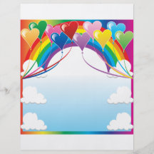 Heart Baloon Background Flyers