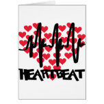 heart beat love hearts card