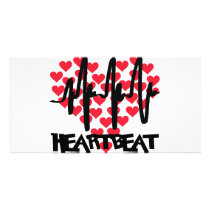 heart beat love hearts photo greeting card