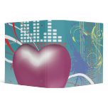 heart beat of music vector illustration 3 ring binder