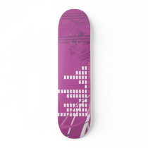 heart beat of music vector illustration pink skateboard deck