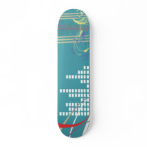 heart beat of music vector illustration skate decks