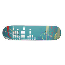 heart beat of music vector illustration skate decks