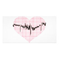 Heart Beat VI Custom Photo Card