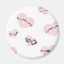 Heart Beats Fridge Magnets
