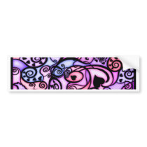 Heart Beats Singing, Stained Glass style Bumper Stickers